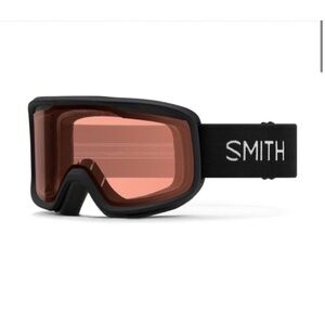 NEW! Smith Frontier Goggles Black S2/RC36 Goggles Medium Fit Anti-Fog Rose Red